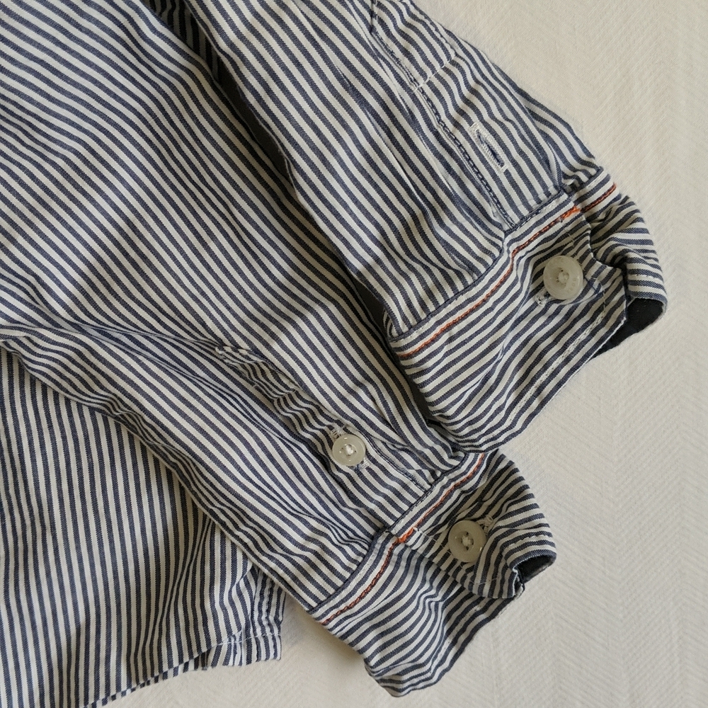 Hugo Boss striped collared button down dress shirt 12 months baby boy - Picture 6 of 7